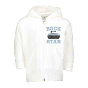 Ice Curling Star Shot Rock Stone Thrower Curl Gear Bonspiel Gift Toddler Zip Fleece Hoodie