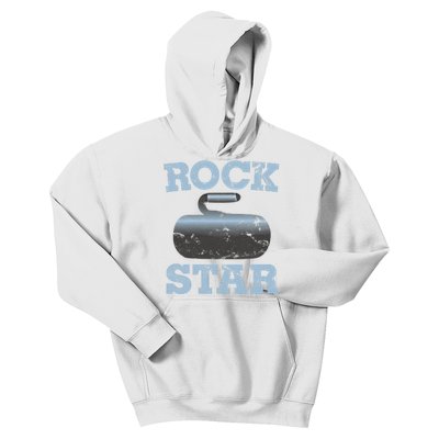 Ice Curling Star Shot Rock Stone Thrower Curl Gear Bonspiel Gift Kids Hoodie