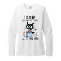 I Crochet So I Dont Choke People Save A Life Send Yarn Womens CVC Long Sleeve Shirt