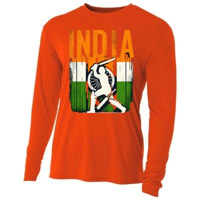 India Cricket Supporters Jersey  Indian Cricket Fans  Cooling Performance Long Sleeve Crew