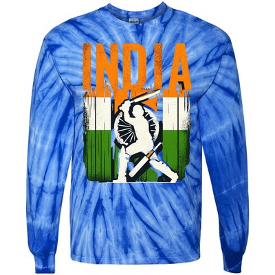 India Cricket Supporters Jersey  Indian Cricket Fans  Tie-Dye Long Sleeve Shirt