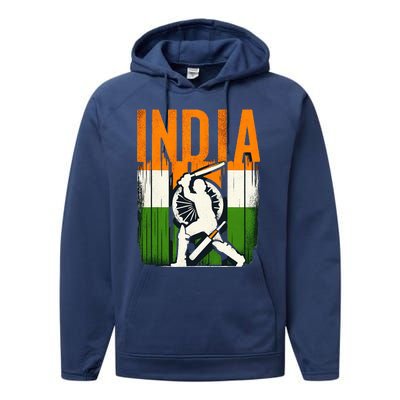 India Cricket Supporters Jersey  Indian Cricket Fans  Performance Fleece Hoodie