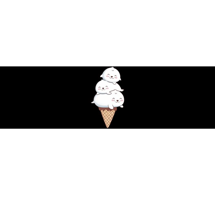 Ice Cream Seals Cute Animal Cone Bumper Sticker