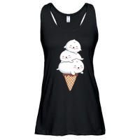 Ice Cream Seals Cute Animal Cone Ladies Essential Flowy Tank