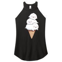 Ice Cream Seals Cute Animal Cone Women's Perfect Tri Rocker Tank