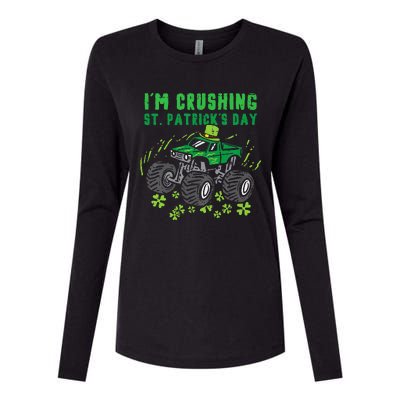 Im Crushing St Patricks Day Monster Truck Womens Cotton Relaxed Long Sleeve T-Shirt