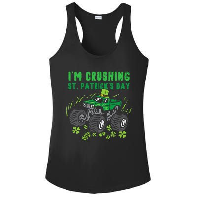 Im Crushing St Patricks Day Monster Truck Ladies PosiCharge Competitor Racerback Tank