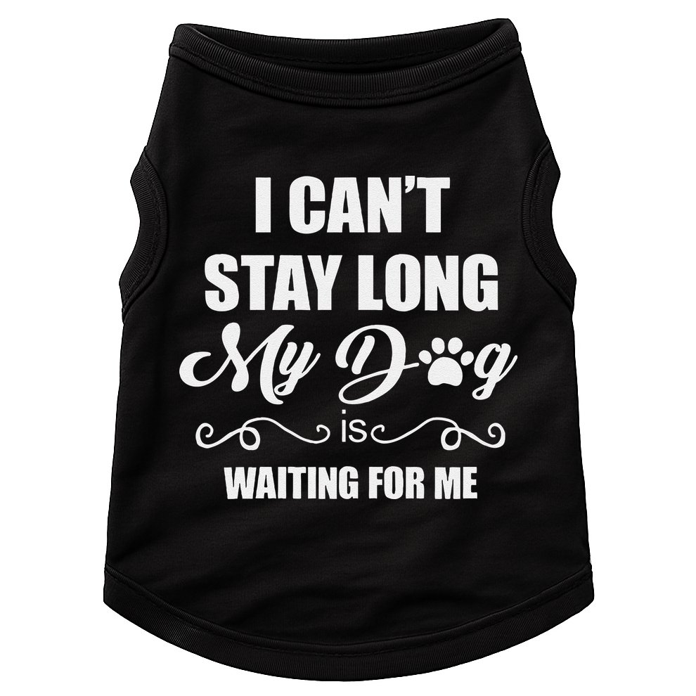I CanT Stay Long. My Dog Is Waiting For Me Funny Dog Lover Gift Doggie Tank