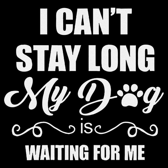I CanT Stay Long. My Dog Is Waiting For Me Funny Dog Lover Gift Sustainable Bucket Hat
