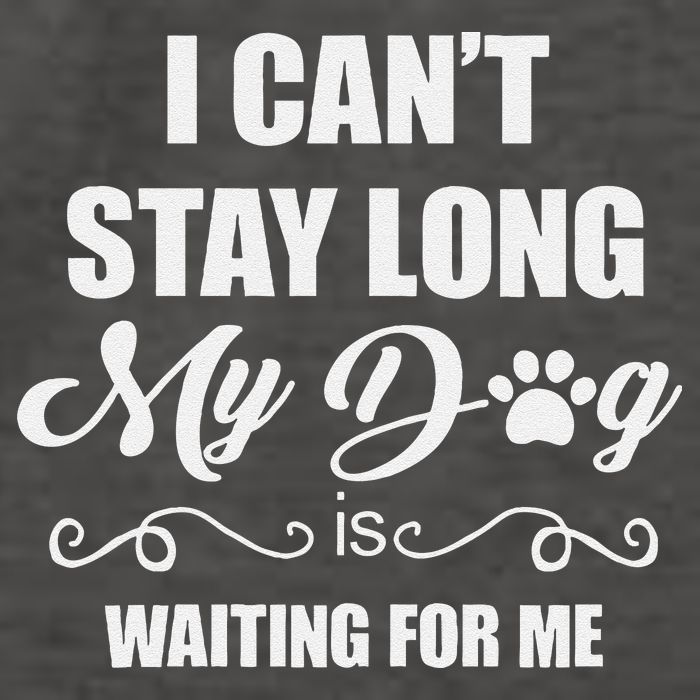 I CanT Stay Long. My Dog Is Waiting For Me Funny Dog Lover Gift Vector Backpack