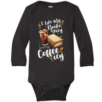 Icy Coffee Spicy Books Novelty Bookish Funny Books Baby Long Sleeve Bodysuit