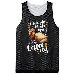 Icy Coffee Spicy Books Novelty Bookish Funny Books Mesh Reversible Basketball Jersey Tank