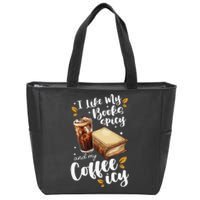 Icy Coffee Spicy Books Novelty Bookish Funny Books Zip Tote Bag