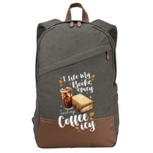 Icy Coffee Spicy Books Novelty Bookish Funny Books Cotton Canvas Backpack