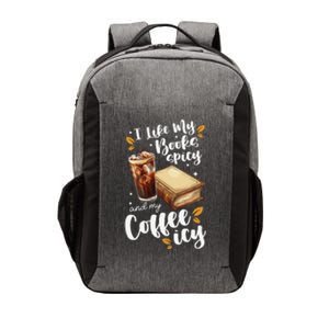 Icy Coffee Spicy Books Novelty Bookish Funny Books Vector Backpack