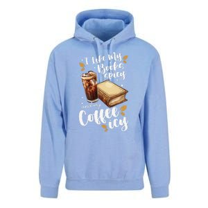 Icy Coffee Spicy Books Novelty Bookish Funny Books Unisex Surf Hoodie