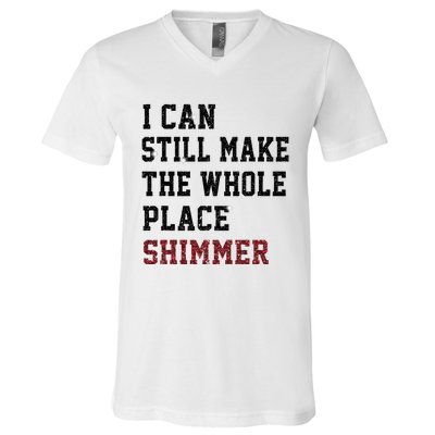 I Can Still Make The Whole Place Shimmer Disco Ball  V-Neck T-Shirt