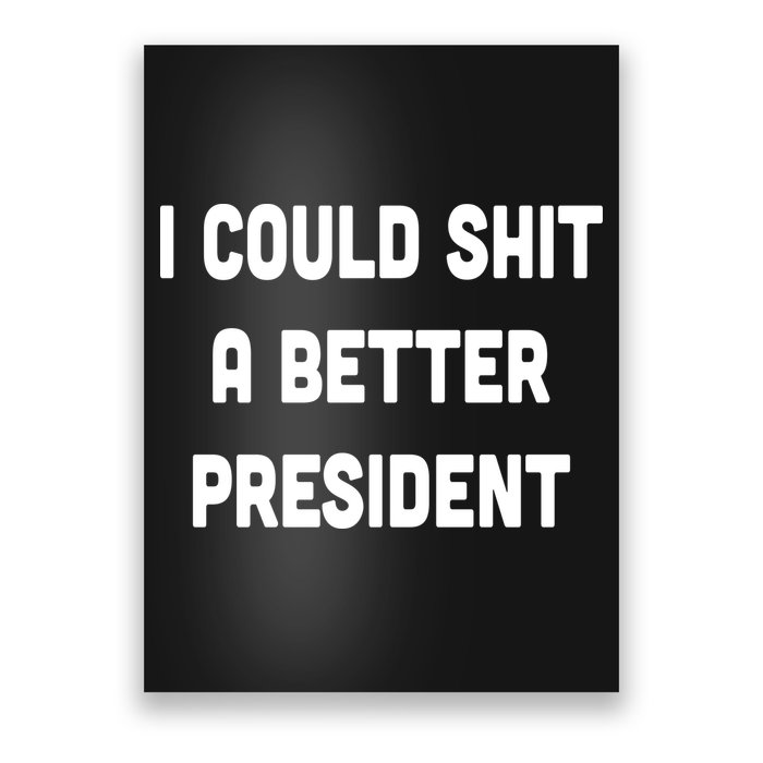 I Could Shit A Better President Poster