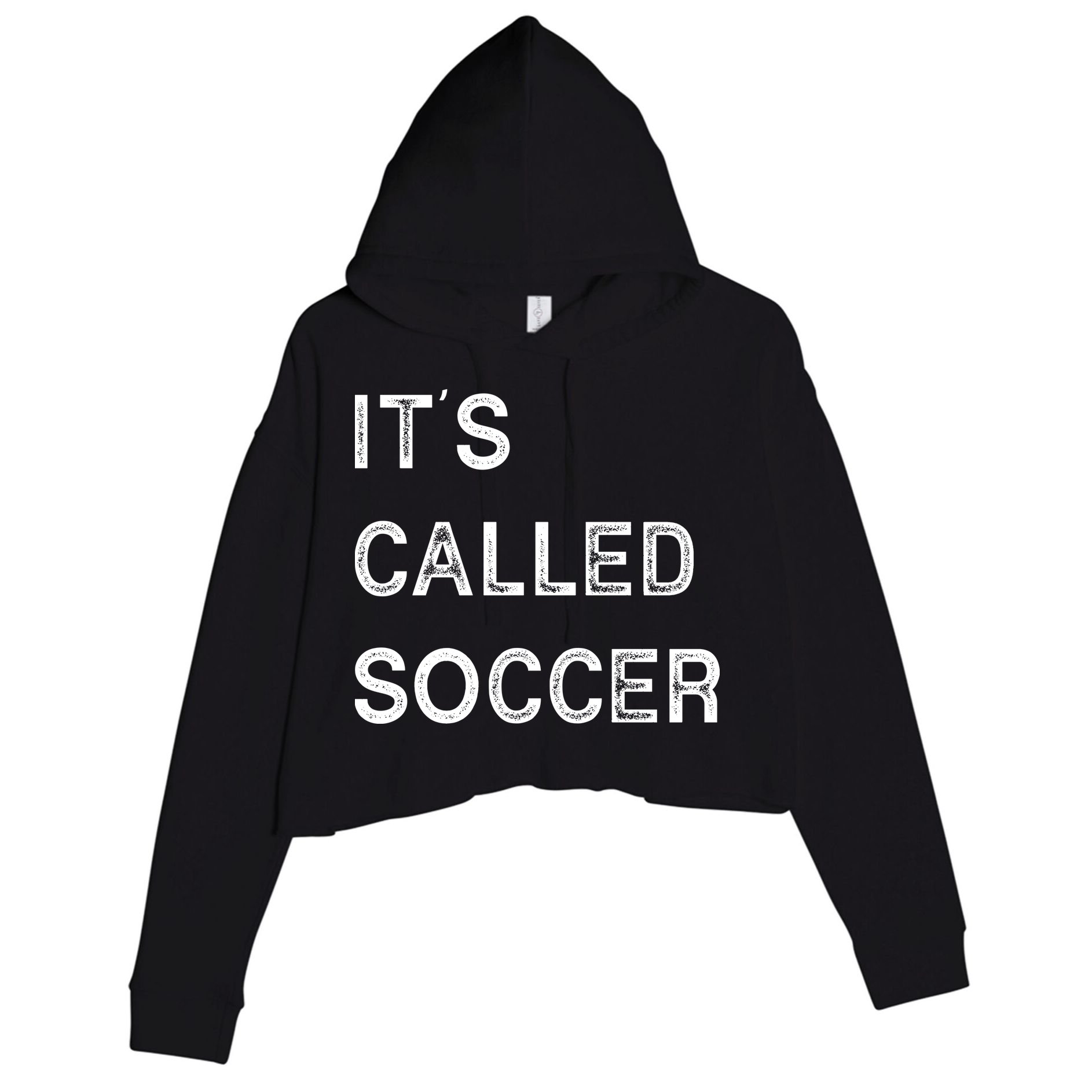 It's Called Soccer Funny World USA Football Cup Crop Fleece Hoodie