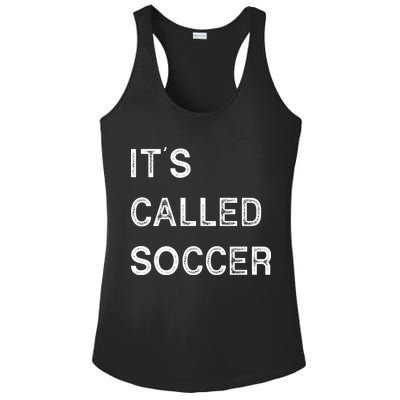 It's Called Soccer Funny World USA Football Cup Ladies PosiCharge Competitor Racerback Tank