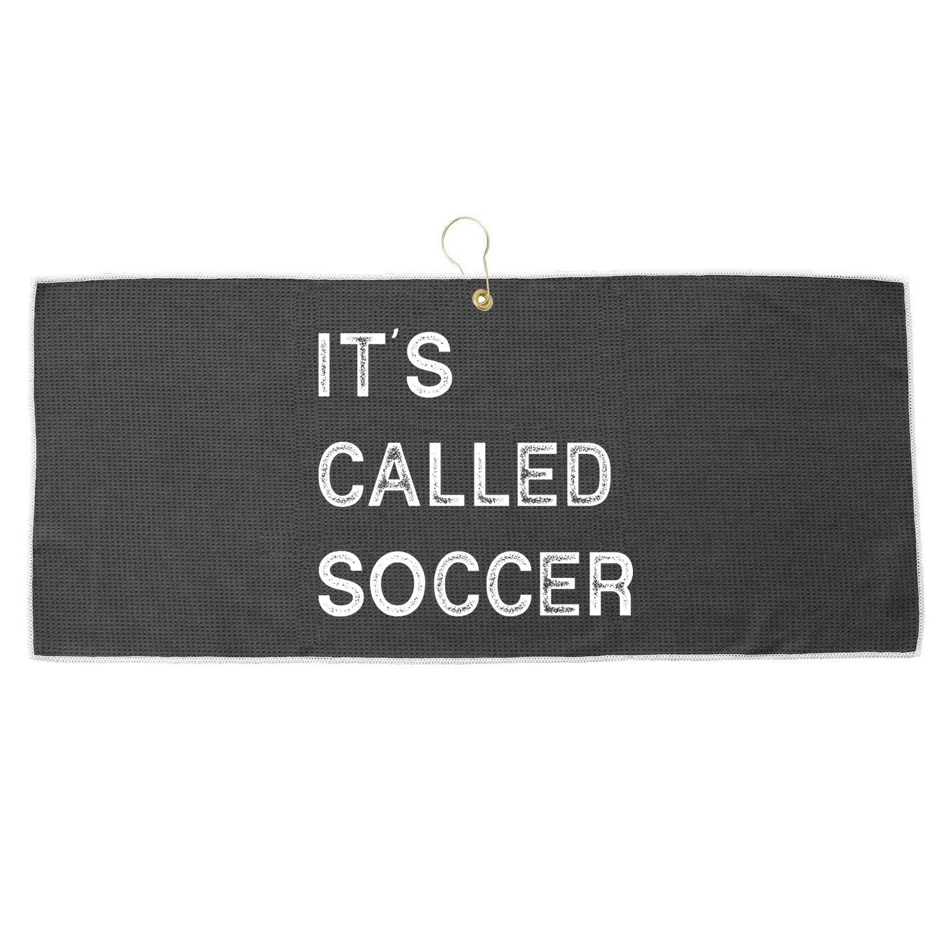 It's Called Soccer Funny World USA Football Cup Large Microfiber Waffle Golf Towel