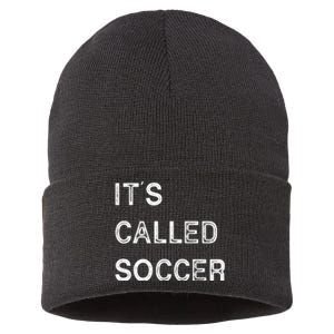 It's Called Soccer Funny World USA Football Cup Sustainable Knit Beanie