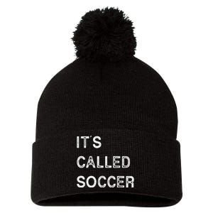 It's Called Soccer Funny World USA Football Cup Pom Pom 12in Knit Beanie