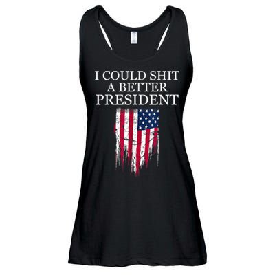 I Could Shit A Better President Funny Ladies Essential Flowy Tank