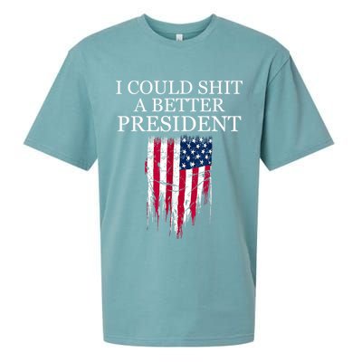 I Could Shit A Better President Funny Sueded Cloud Jersey T-Shirt