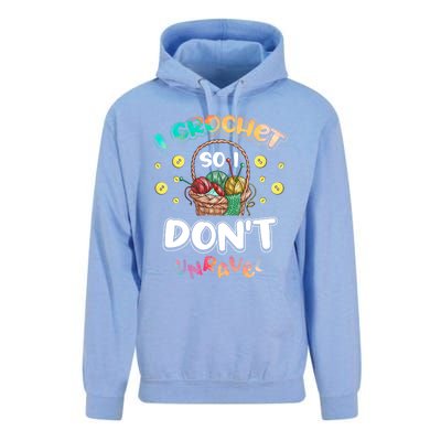 I Crochet So I Don't Unravel Crocheter Crocheting Gift Unisex Surf Hoodie