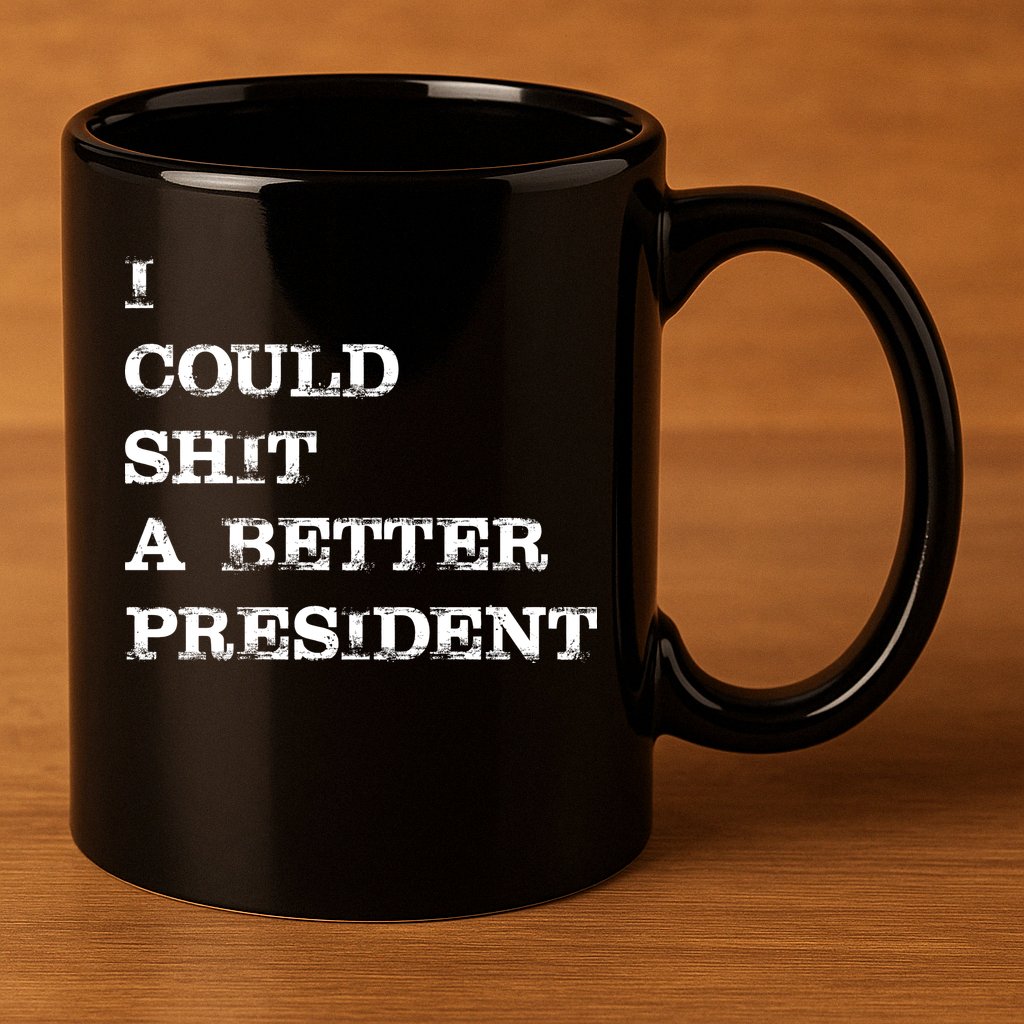 I Could Shit A Better President Funny FJB LGB 11oz C Handle Ceramic Mug