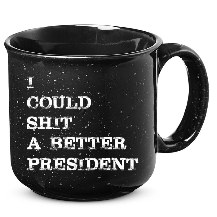 I Could Shit A Better President Funny FJB LGB 15oz Campfire Ceramic Mug