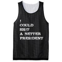 I Could Shit A Better President Funny FJB LGB Mesh Reversible Basketball Jersey Tank
