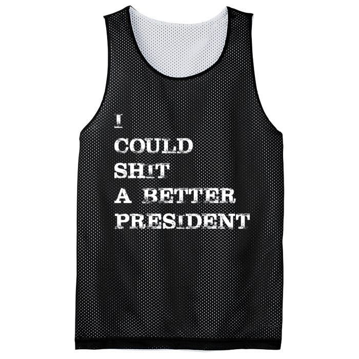 I Could Shit A Better President Funny FJB LGB Mesh Reversible Basketball Jersey Tank