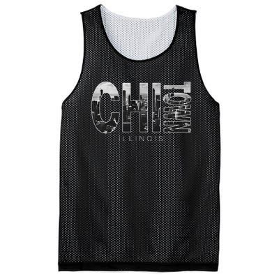 Illinois Chicago Skyline Chi Town Mesh Reversible Basketball Jersey Tank