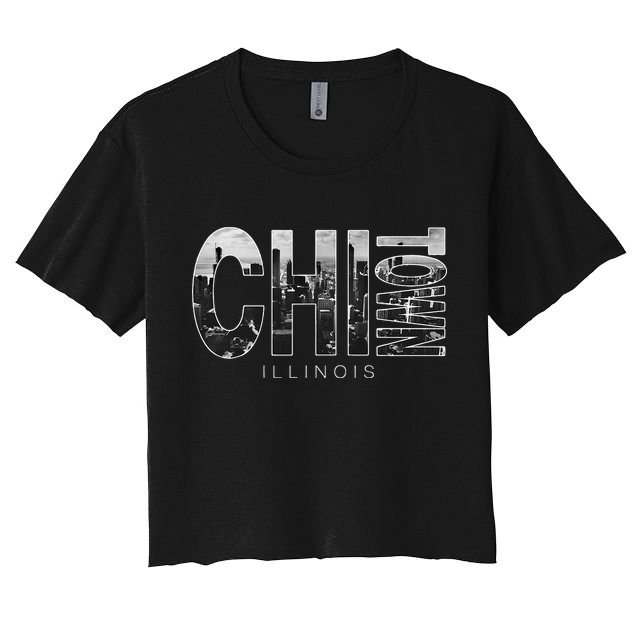 Illinois Chicago Skyline Chi Town Crop Top