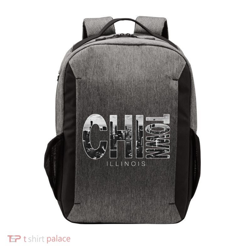 Illinois Chicago Skyline Chi Town Vector Backpack