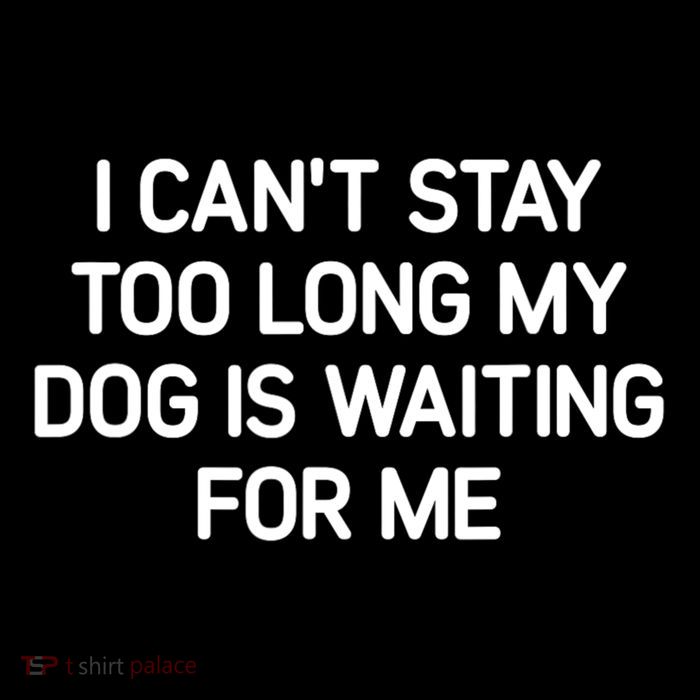 I CanT Stay Too Long My Dog Is Waiting For Me Funny Jokes Apron