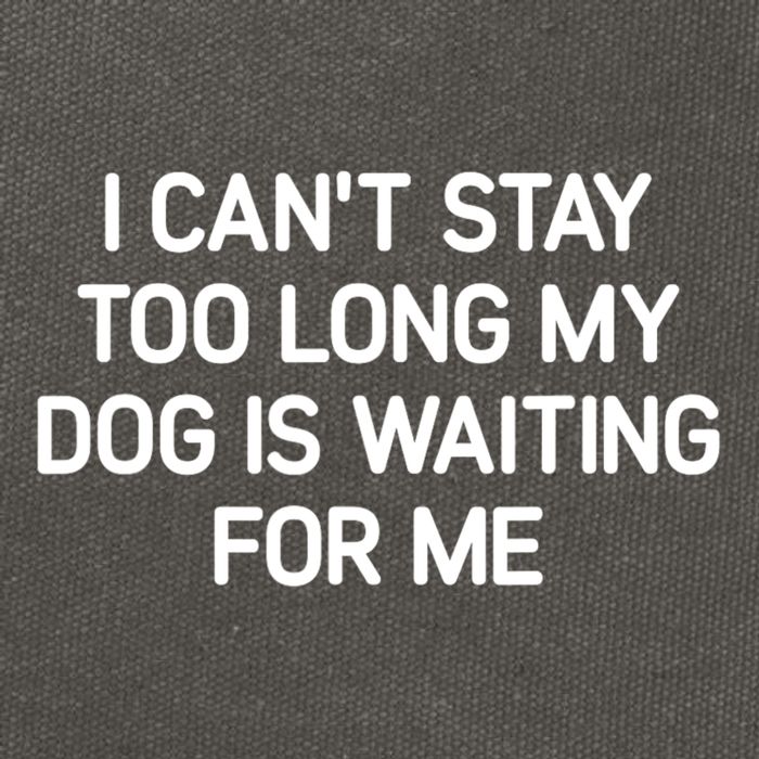 I CanT Stay Too Long My Dog Is Waiting For Me Funny Jokes Cotton Canvas Backpack