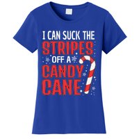 I Can Suck The Stripes Off A Candy Cane Christmas Naughty Gift Women's T-Shirt