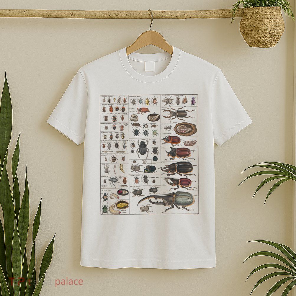 Insects Collection Species Bugs Vintage Chart Entomology T-Shirt