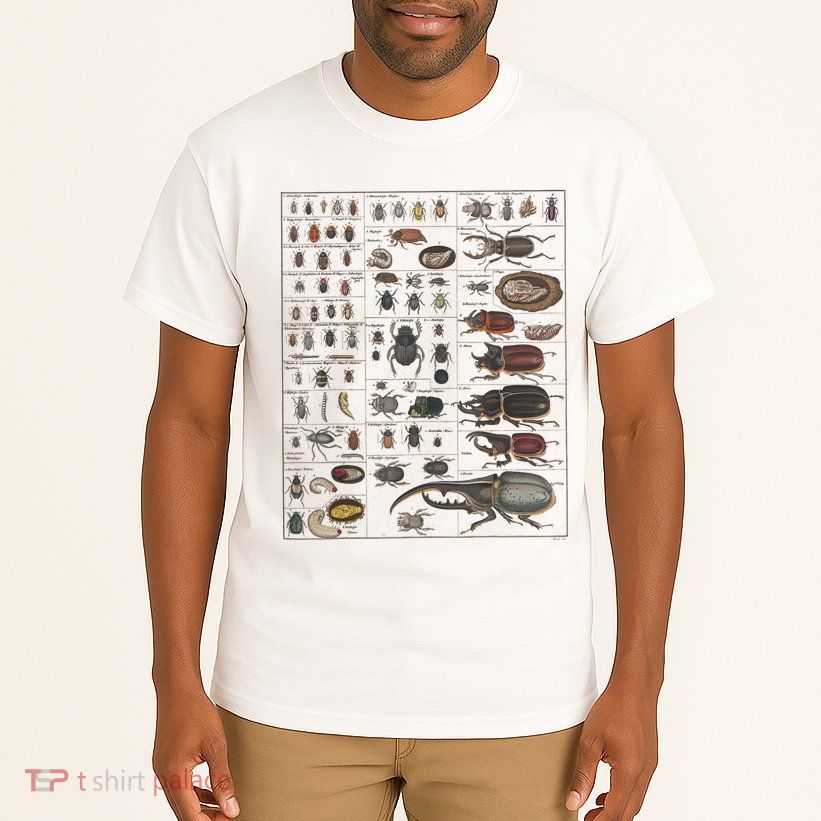 Insects Collection Species Bugs Vintage Chart Entomology Tall T-Shirt
