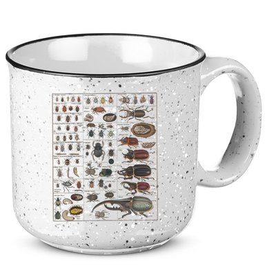 Insects Collection Species Bugs Vintage Chart Entomology 15oz Campfire Ceramic Mug