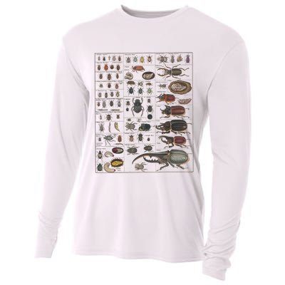 Insects Collection Species Bugs Vintage Chart Entomology Cooling Performance Long Sleeve Crew