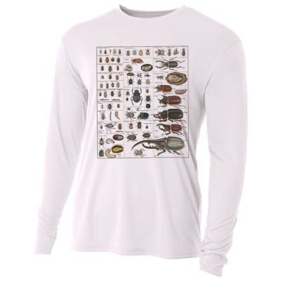 Insects Collection Species Bugs Vintage Chart Entomology Cooling Performance Long Sleeve Crew