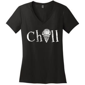 Ice Cream Summer Snack Gift Women's V-Neck T-Shirt