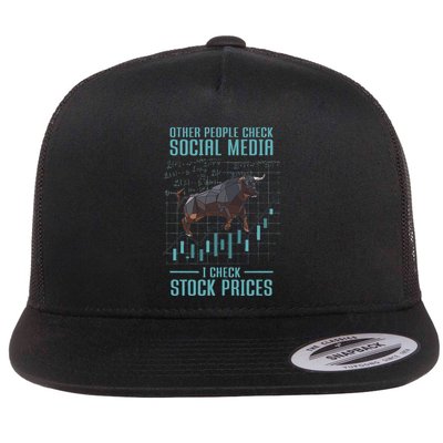 I Check Stock Prices Stock Option Trading Stock Analyst Flat Bill Trucker Hat