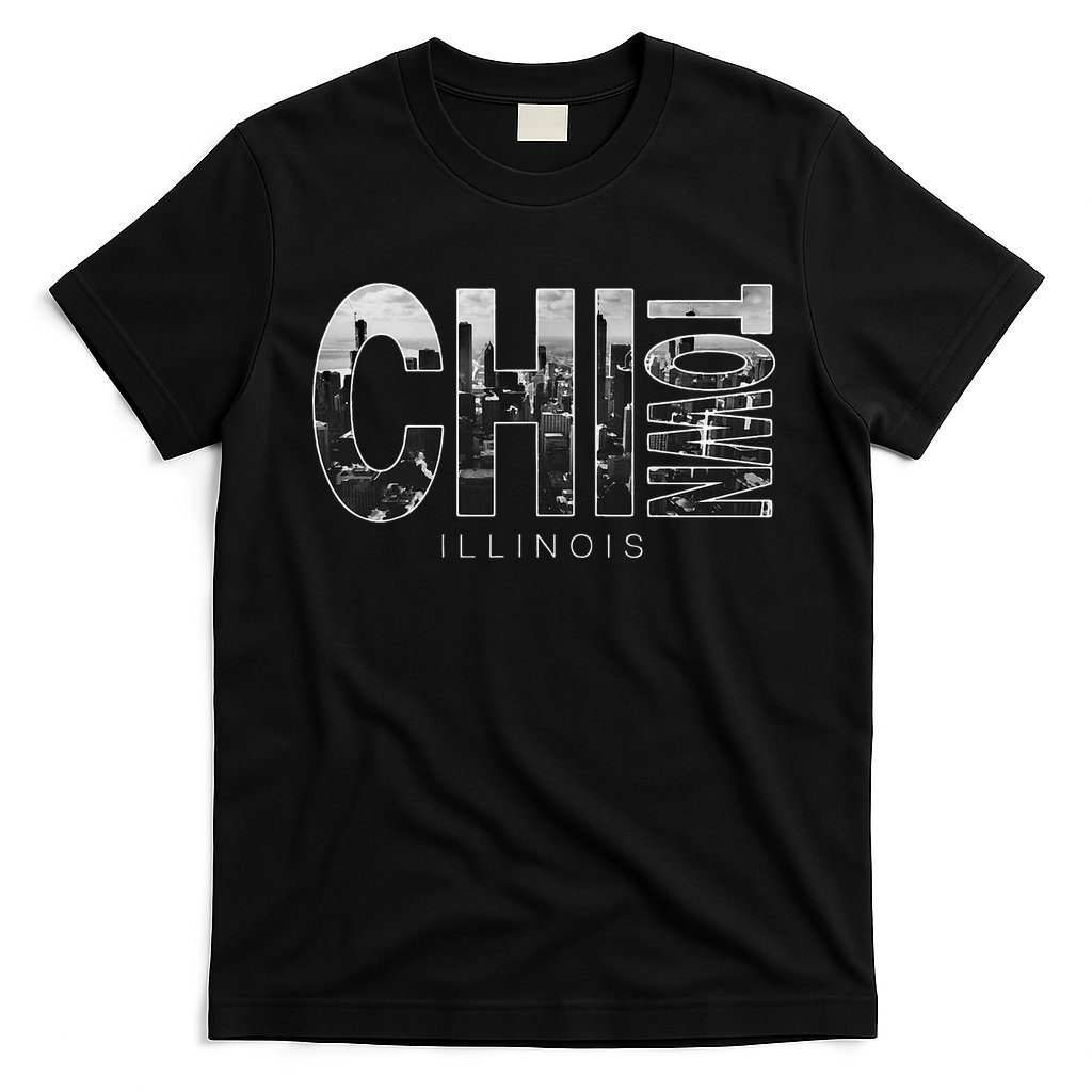 Illinois Chicago Skyline Chi Town T-Shirt