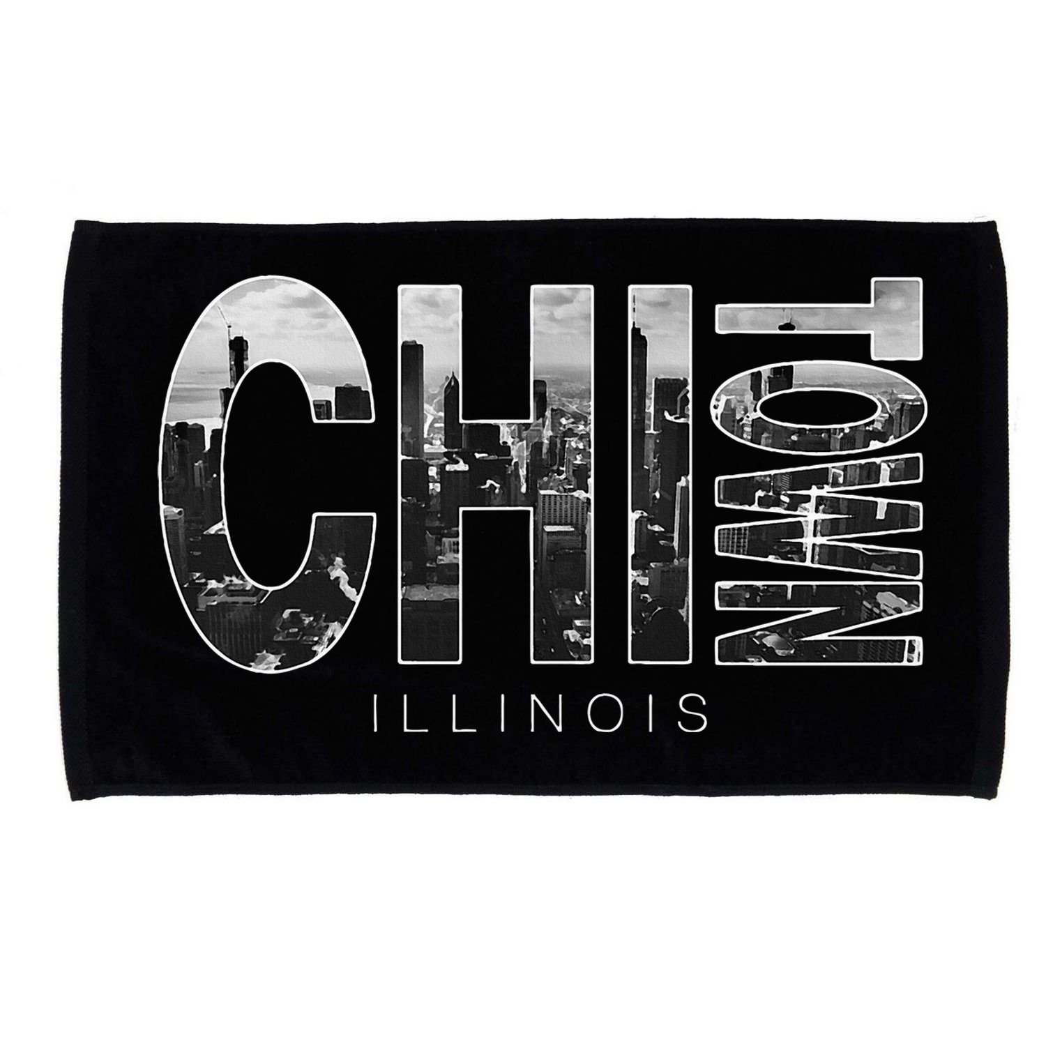 Illinois Chicago Skyline Chi Town Microfiber Hand Towel