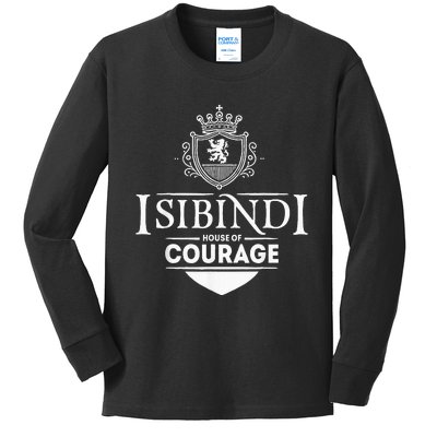 Isibindi Courage School Spirit Courageous Green Kids Long Sleeve Shirt